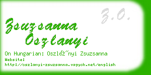 zsuzsanna oszlanyi business card